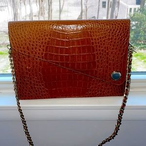 Brown snakeskin purse